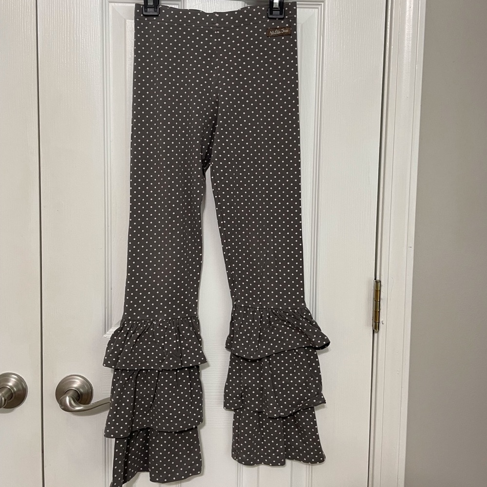 Matilda Jane Gray Ruffles with Whir Polka Dots size 10